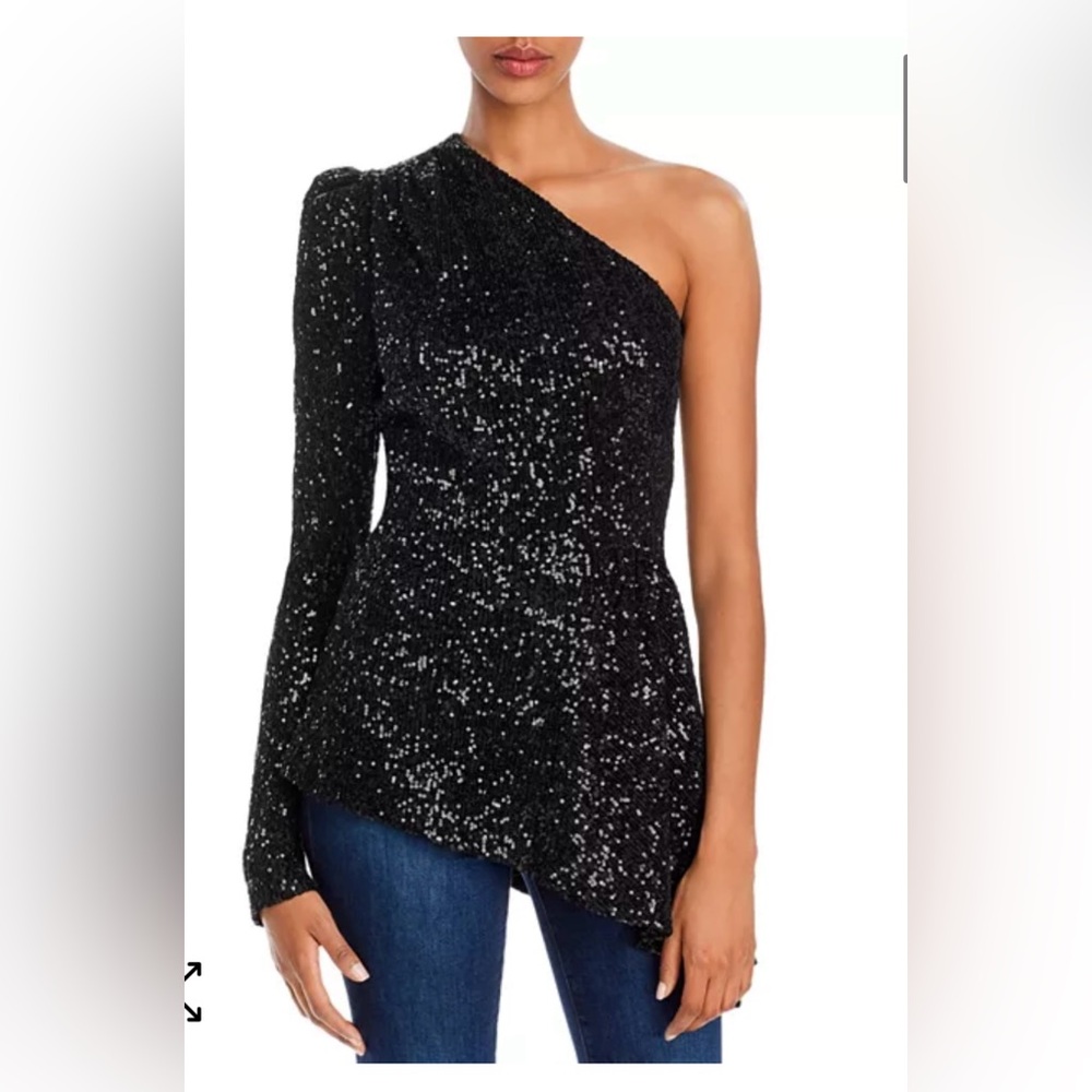 Rebecca Vallance
Mica Sequin One-Shoulder Top